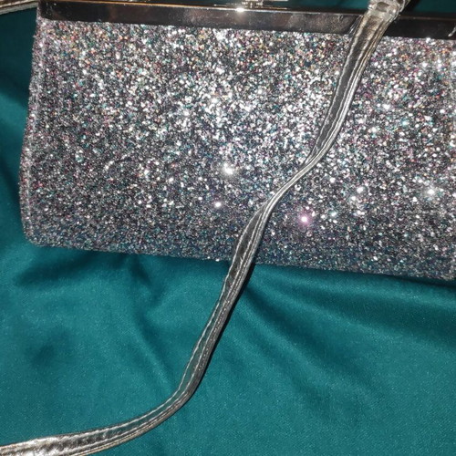 Monsoon Accessorize silver glitter shoulder bag like new, kids