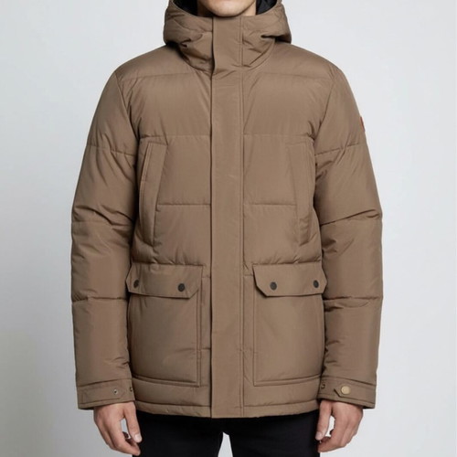 Quiksilver Barrington Hooded Waterproof Puffer Jacket new, men's size M, brown