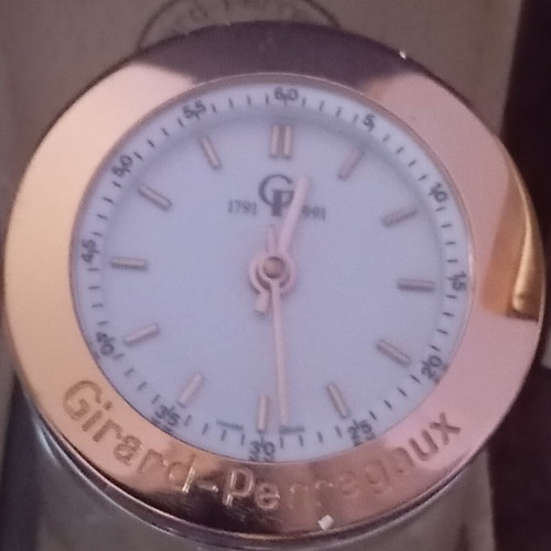 Girard-Perregaux anniversary table clock with green onyx ball