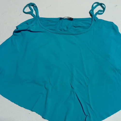 Desiree turquoise ruffle swing top with thin straps