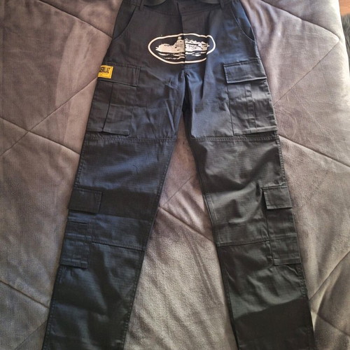 Corteiz cargo pants used, 4th anniversary, size S, black