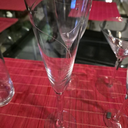 Kosta Boda vintage Line glassware set by Anna Ehrner like new