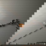  ασημένιο κολιέ μάτι 925 ροζ χρυσό