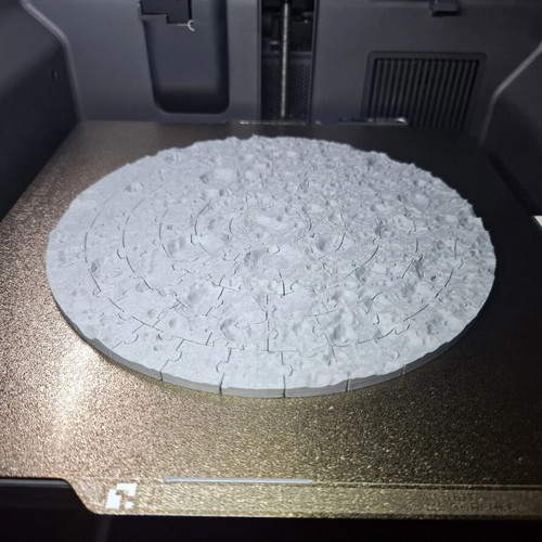 3D Printed Moon Surface Puzzle new