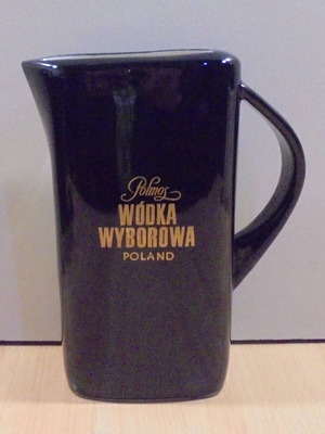 Wyborowa vodka old promotional ceramic jug used