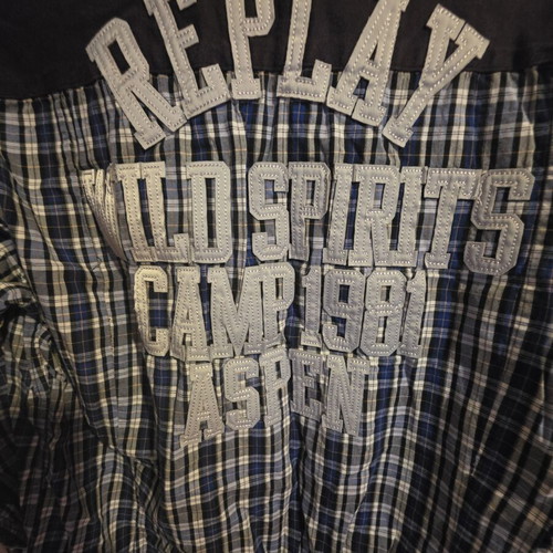 Replay men's blue dress shirt, size M