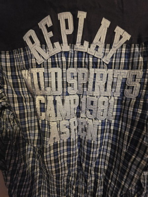 Replay men's blue dress shirt, size M