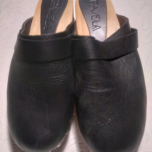 Favela clogs like new, black, size 37.5-38