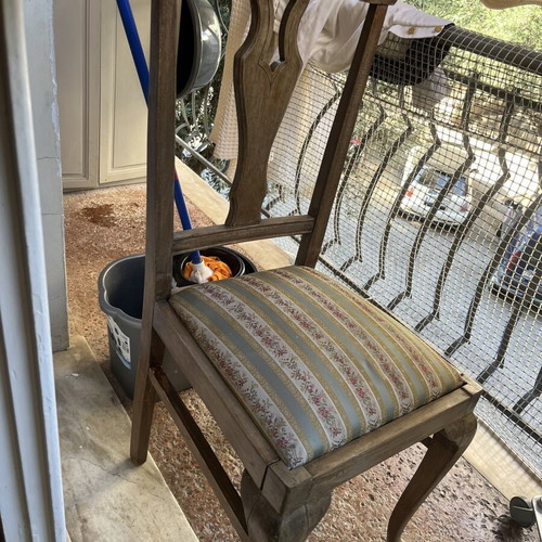 Old chair used with wear