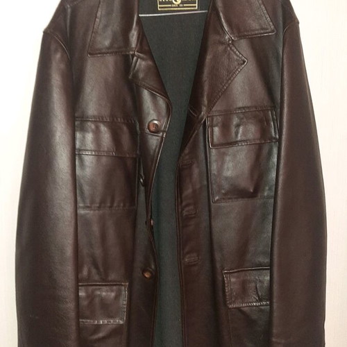 Leather jacket Alan Gordon size L-XL like new, brown