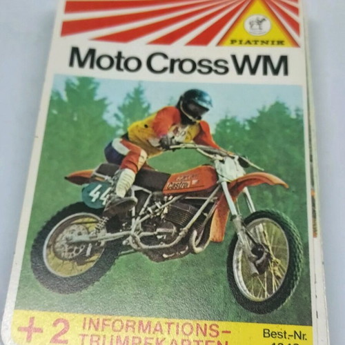 Moto Cross WM card game used, complete, Piatnik