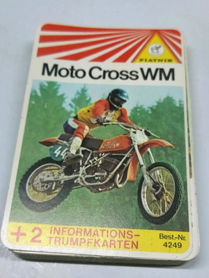 Moto Cross WM card game used, complete, Piatnik