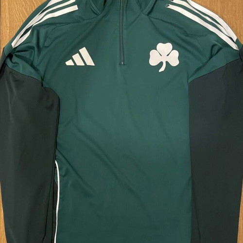 Adidas Panathinaikos long-sleeve 1/4 zip training top like new, large