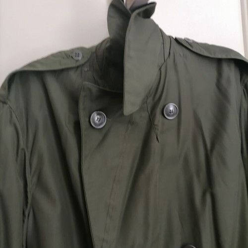 Unisex Fabric Trench Coat like new, cypress green, size M 38
