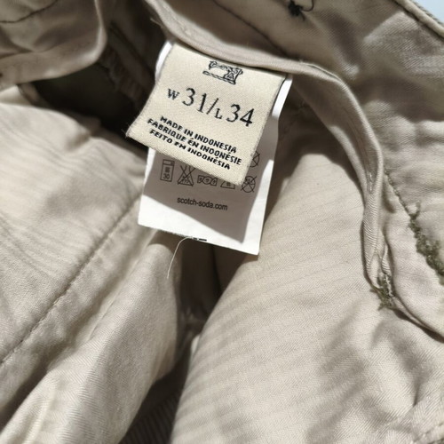 Scotch & Soda men's pants khaki size M like new with vintage distressed look