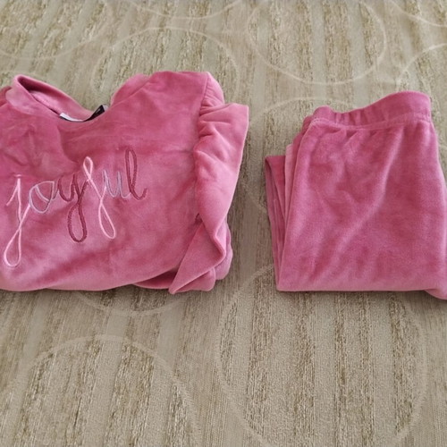 Velour tracksuit size 5, pink