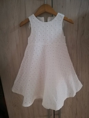 White formal baby dress for girl 1-2 years like new