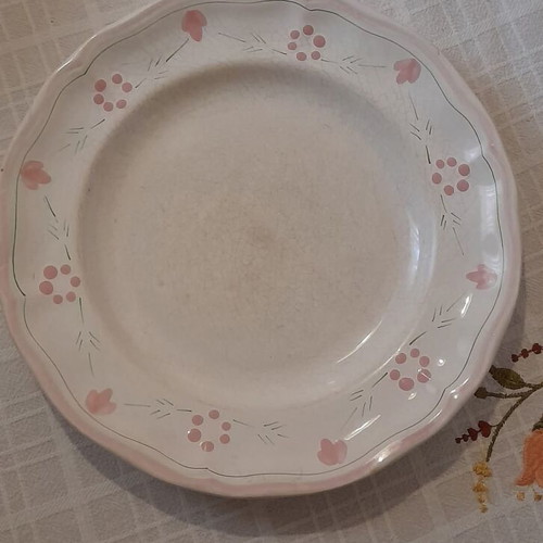 Longchamp vintage ceramic plate, diameter 26 cm, France