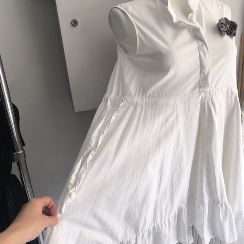 White maternity dress size S like new, cotton