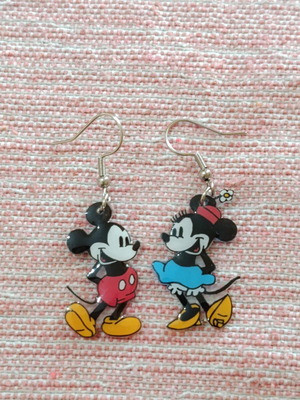 Mickey and Minnie Mouse earrings new, handmade