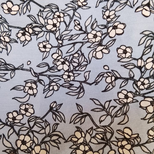 Plush size floral blue blouse, 2/3XL, size 52/54