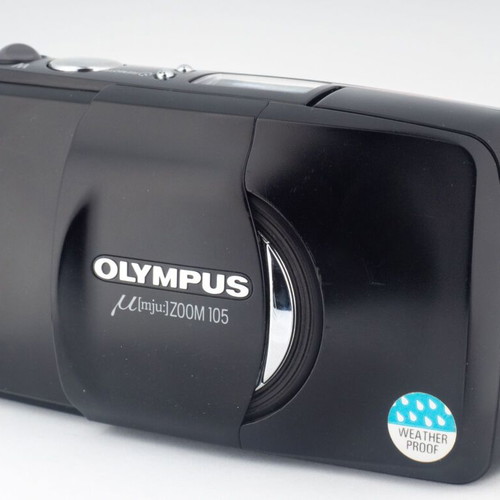 Olympus mju Zoom 105 Black Version 35mm Film Camera used