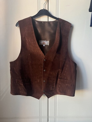 Vintage Loredo men's suede vest XL like new, brown