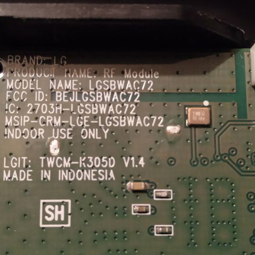 LG RF wifi module used LGSBWAC72 for LG49'' 49SJ810V