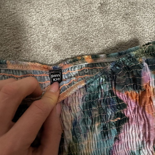 Pimkie women's bustier with tropical print like new