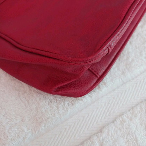 Leather shoulder bag new, red