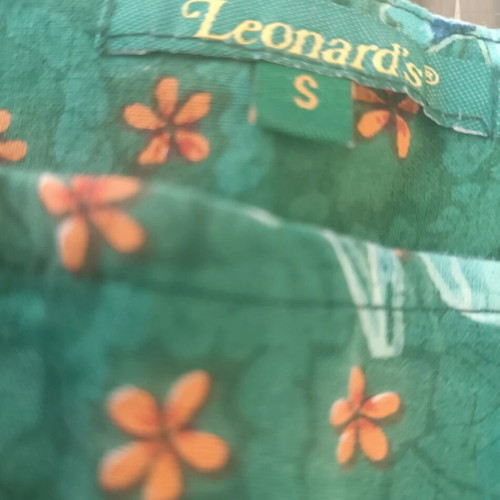 Leonard's boho skirt with floral print, 100% cotton, like new, small
