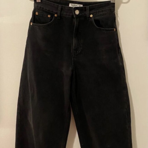 Pull & Bear black high waisted culotte jeans