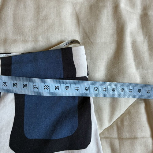 Max Mara Striking Cotton Blend Trousers with Geometric Pattern, Like New