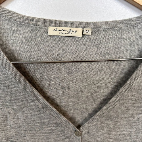 Cashmere and silk cardigan Christian Berg used, size 42, gray