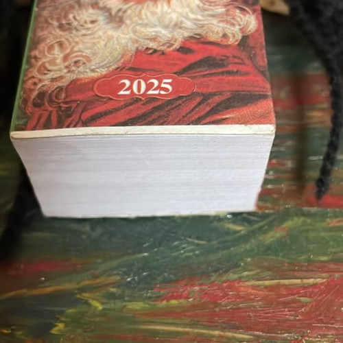 Handmade wall calendar 2025, wooden with freak figure
