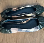 Burberry flat shoes new, size 37, petrol color