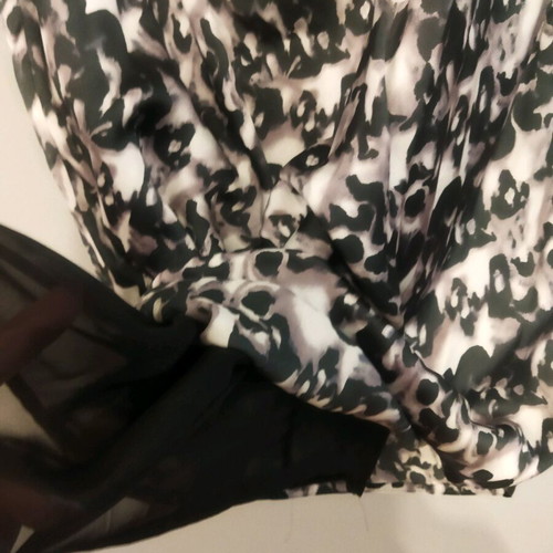 Gestuz dress-blouse like new with animal print, black and beige