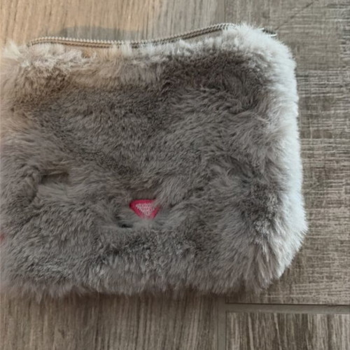 Cute cat mini makeup bag, grey