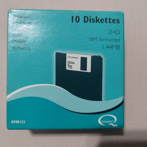Floppy discs new, box of 10, 2 HD, IBM formatted, 1.44 MB