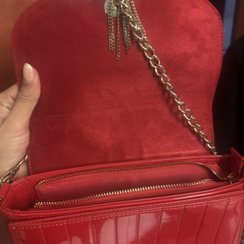 Red shoulder bag