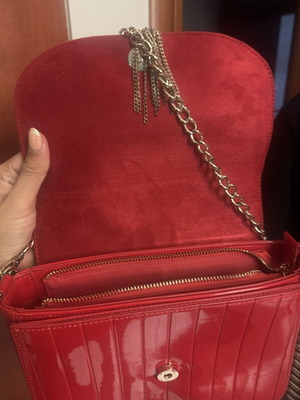 Red shoulder bag