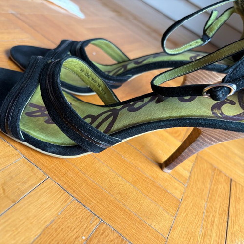 Replay leather sandals used, black, size 38