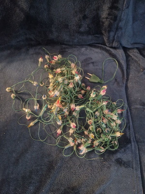 80-90s Christmas string lights, non-working