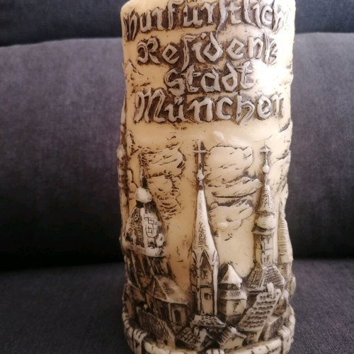Handmade sculpted candle used with Munich Cathedral of the Virgin Mary