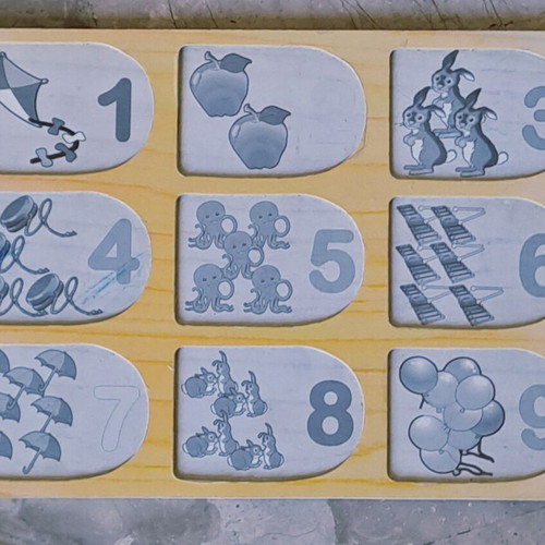 Educational puzzle and books set for numbers