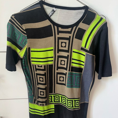 Versace tshirt size S like new, black and green