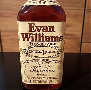 evan williams whiskey 8 year old 1980