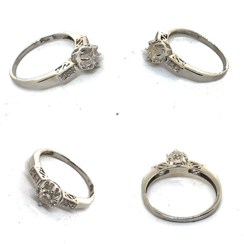 Vintage solitaire 18k white gold ring like new with diamonds