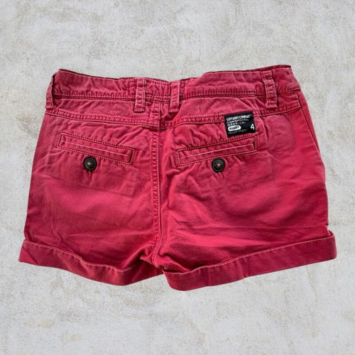 Superdry women's shorts XS used, deep coral color