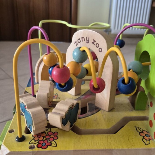 Wooden skill toy used